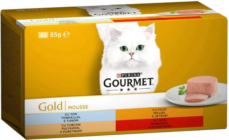 Храна за котки Гурме Голд Пастет (4х85г)