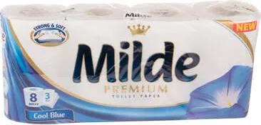 Тоалетна хартия Milde Cool Blue 3 пл. (8бр)