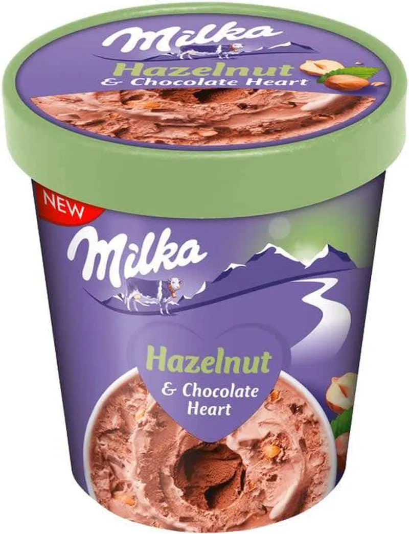 Сладолед Милка Лешник С шоко сърце (319г)