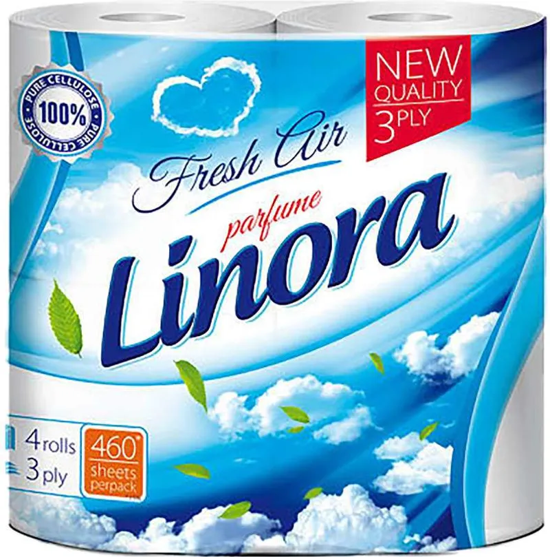 Тоалетна хартия Linora Fresh Air 3 пл. (4бр)