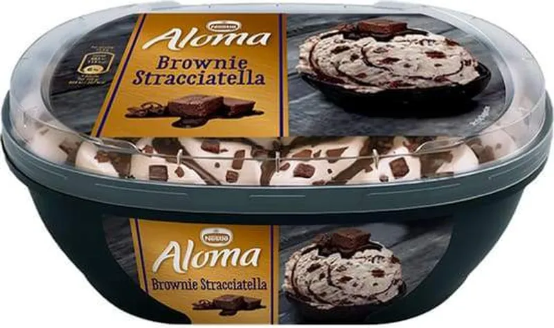 Сладолед Алома Брауни Страчатела (485г)