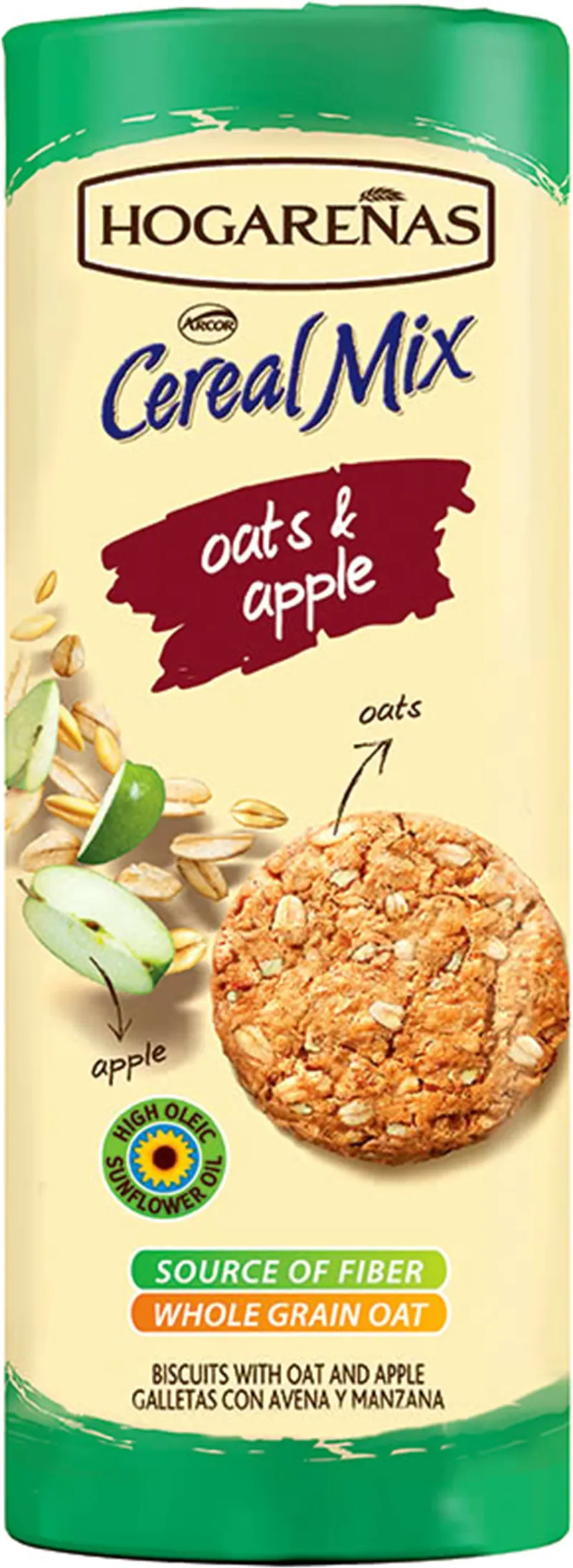Бисквити Hogarenas Ябълка И Овес 180 Гр-
