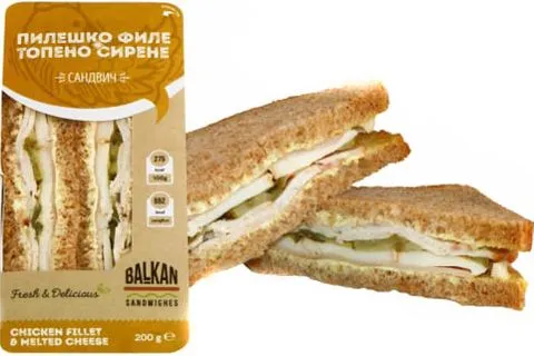 Сандвич Balkan Пил.Филе и Топено сирене 200Гр-