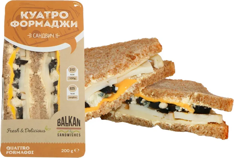 Сандвич Balkan Куатро Формаджи 200Гр-
