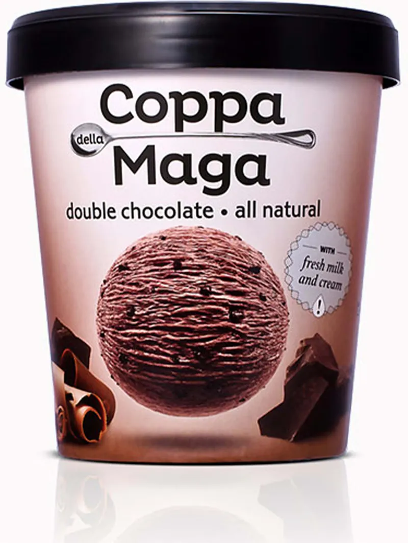 Сладолед Coppa Della Maga Двоен Шоколад  330 Г500Мл-