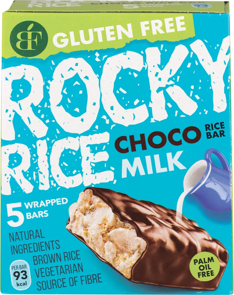 Блокче Оризово Rocky Rice Шоко Мляко 5Бр Х 18Гр-