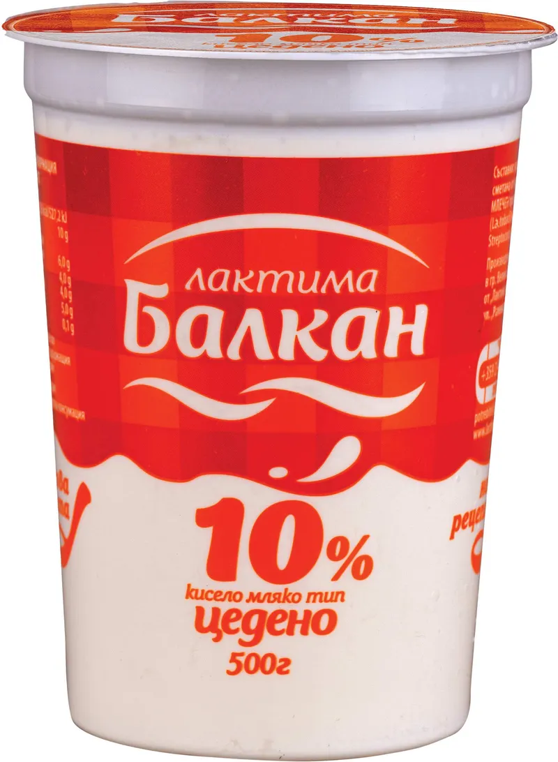 Мляко Кисело Лактима Тип Цедено 10% 500 Гр-