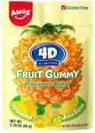 Бонбони Желирани Amos 4D Fruit Gummy Ананас 65Гр-