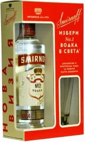 Водка Smirnoff Червен 21 700 Мл + 1 Чаша-Пк-