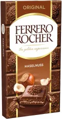 Шоколад Ferrero Rocher Млечен с Лешник 90Гр-