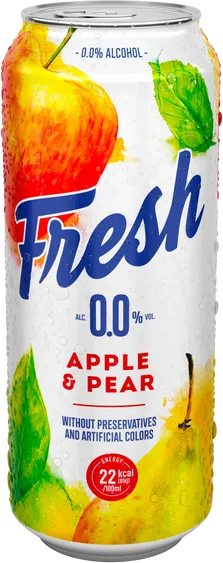 Бирен Микс Fresh Ябълка и Круша 0,0% 500Мл Кен-