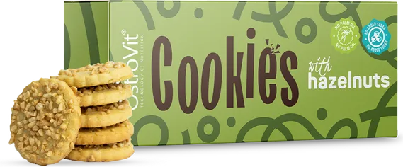 Бисквити Ostrovit Лешник 130Гр Без Доб.Заха-