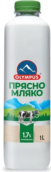 Мляко Прясно Olympus 1.7% 1Л Бутилка-