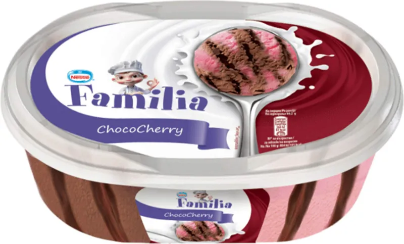 Сладолед Familia Какао И Череша Със Сироп 345 Гр-