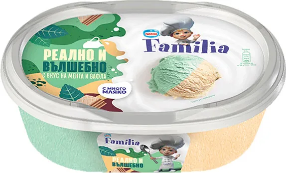 Сладолед Familia Мента и Вафла 346Гр-