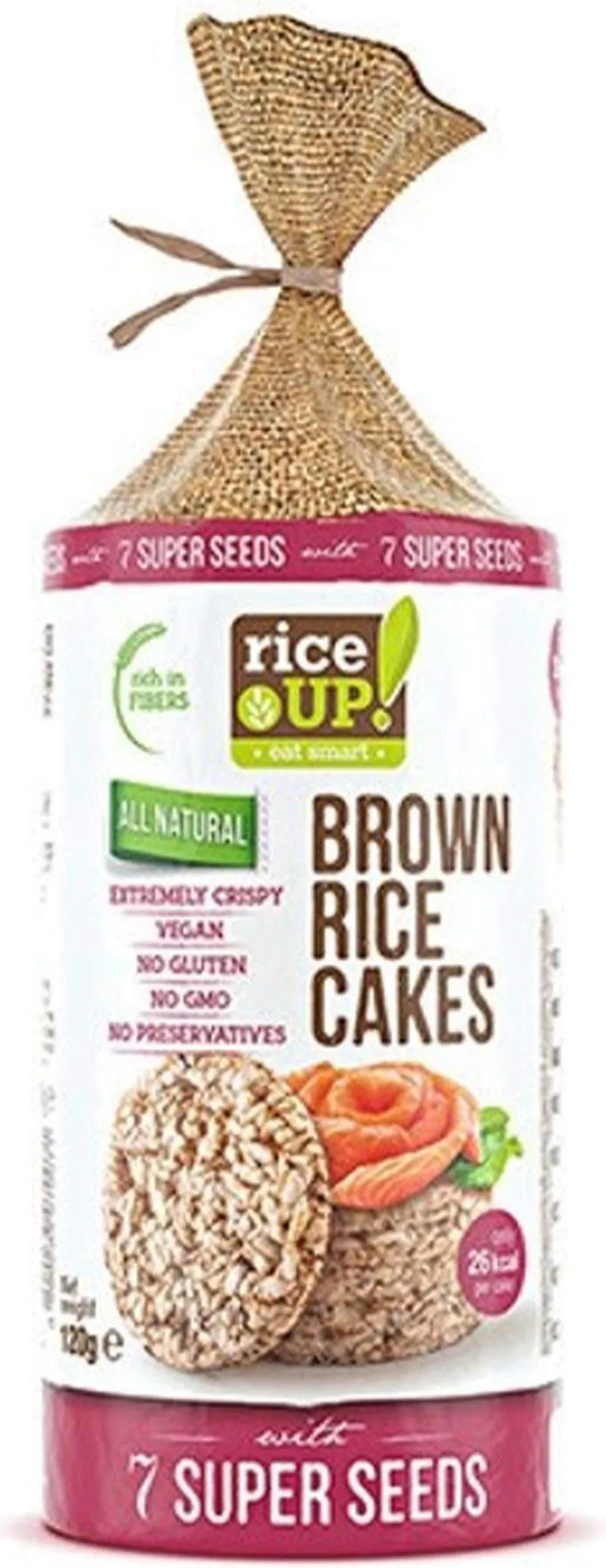 Бисквити Оризови Rice Up Със 7 Супер Семена 120 Гр-