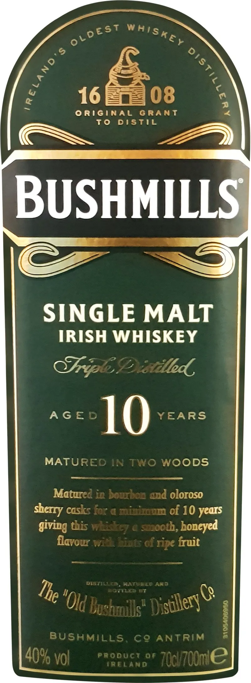 Уиски Бушмилс Single Malt 10 Год. 700 Мл Кутия   Dx-