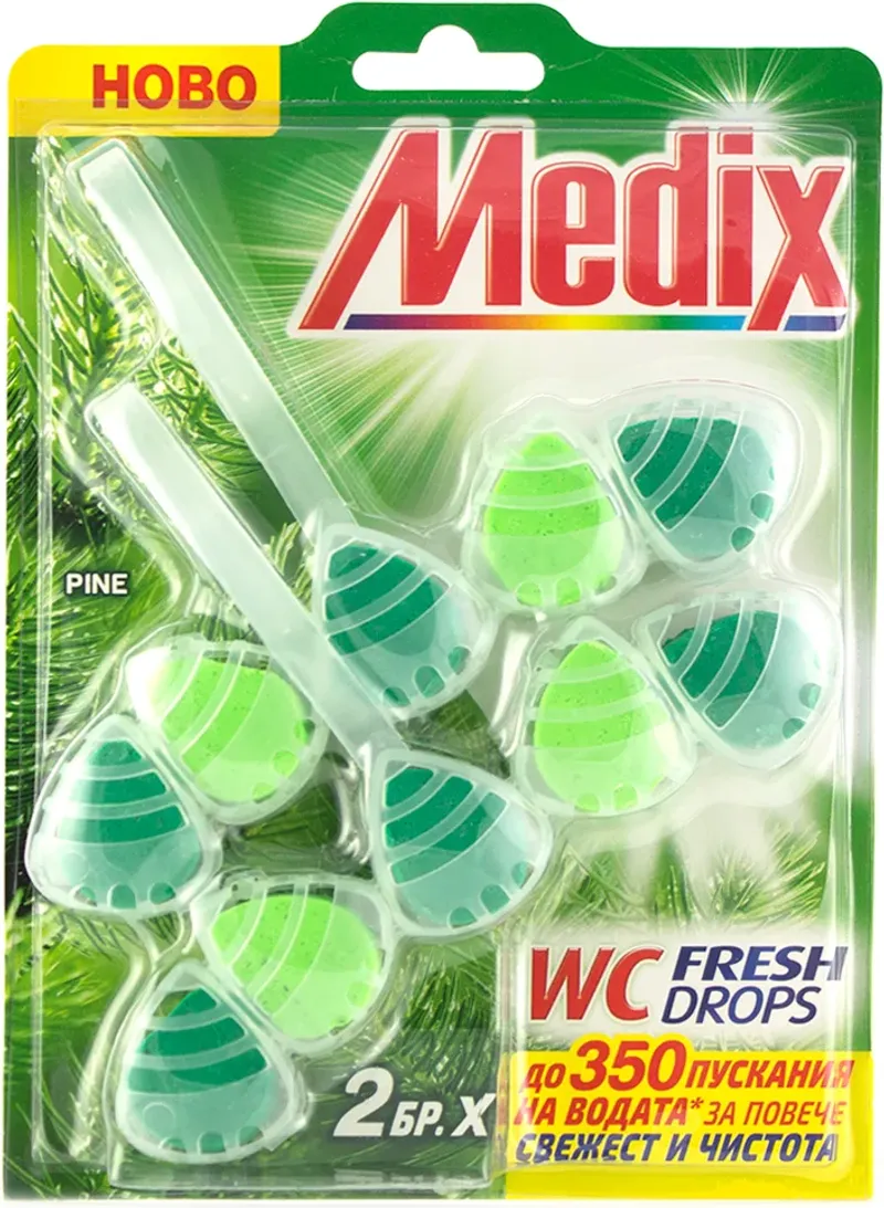 Ароматизатор Medix WC Fresh Drops Бор 2х55Гр-