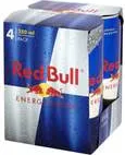 Напитка Енергийна Red Bull 4 Бр Х 250 Мл Мултипак -