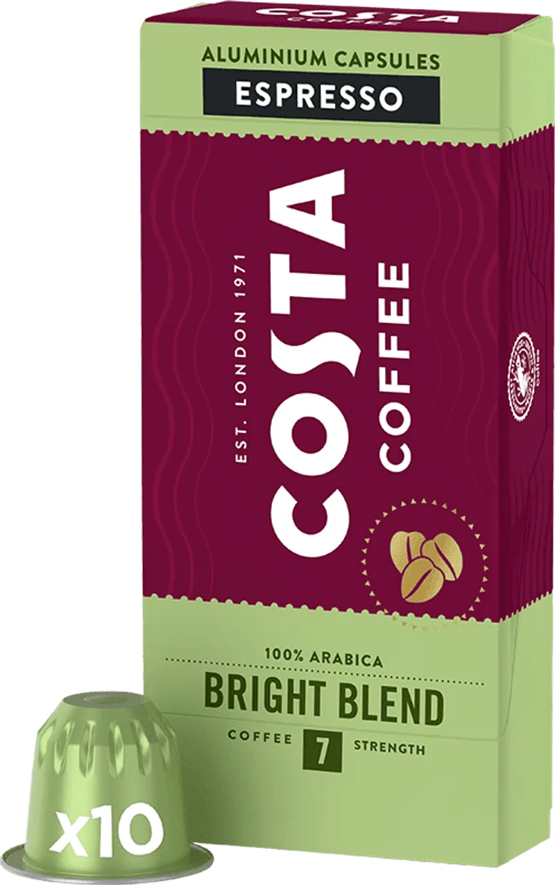 Кафе Costa Bright Blend 10Бр Nespresso-