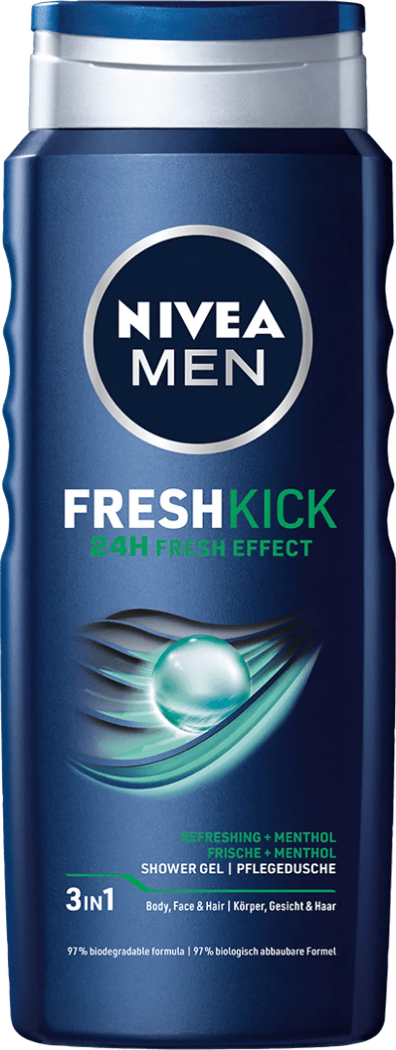 Душ Гел Nivea Men Fresh Kick Мъжки 500Мл-