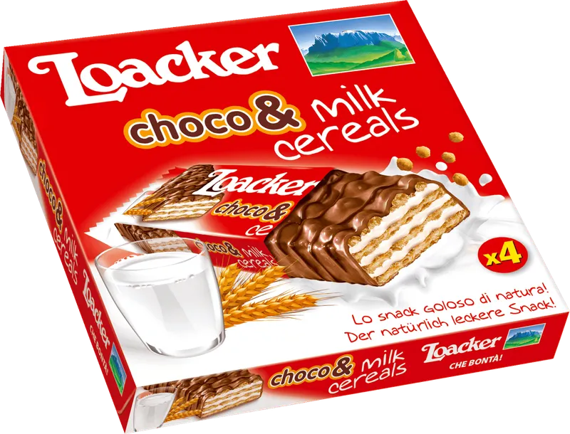 Вафли Loacker Milk&Cereals 100Гр-