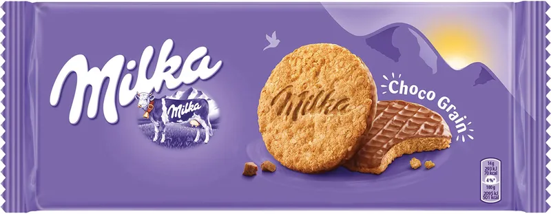 Бисквити Milka Choco Grains Пълнозърнести 126 Гр-