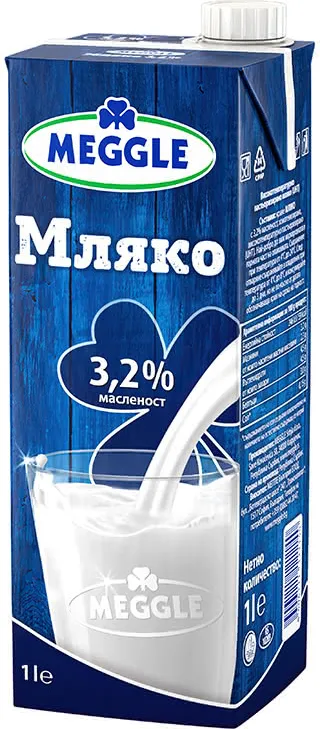 Мляко Прясно Meggle 3,2% 1 Л UHT-