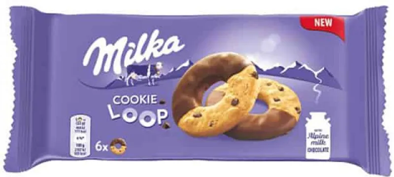 Бисквити Milka Cookie Loop 135Гр-