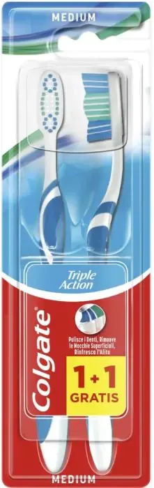 Colgate Triple Action четка за зъби 1+1 бр