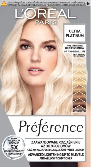 L’Oreal Preference Изрусител за коса, Ultra Platinum