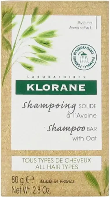 Klorane Твърд шампоан с мляко от овес за всеки тип коса 80 гр