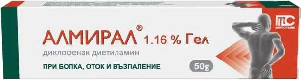 Алмирал 1,16% Гел При болка, оток и възпаление 50 гр Medochemie