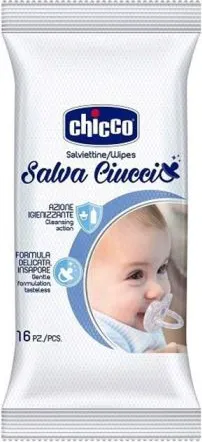 Chicco почистващи кърпички за залъгалки 0М+ х16 бр