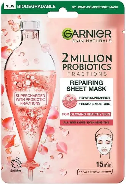 Garnier Skin Naturals Probiotics Хартиена маска за лице за обновяване на кожата 22 гр