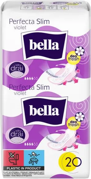 Bella Perfecta Slim Violet Deo Fresh Ултра тънки дамски превръзки с крилца х 20 бр