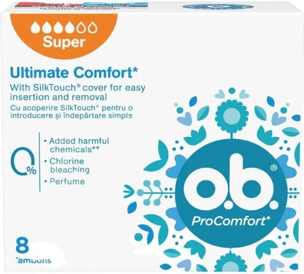 O.B. ProComfort Super Ultimate Comfort Дамски тампони x8 бр