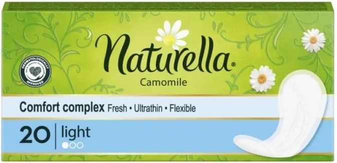 Naturella Camomile Light Ежедневни дамски превръзки с лайка 20 бр