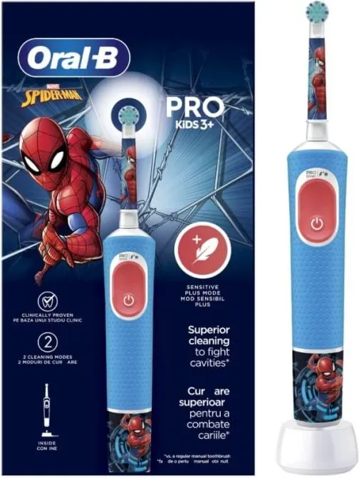 Oral-B Vitality D100 Spider Man Електрическа четка за зъби за деца 3+ години