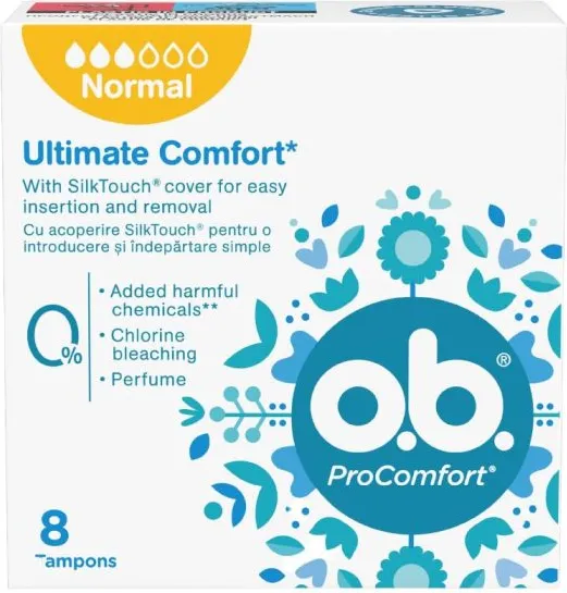 O.B. ProComfort Normal Ultimate Comfort Дамски тампони х8 бр