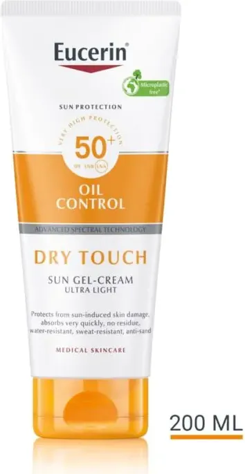 Eucerin Sun Oil Control Слънцезащитен гел-крем за тяло SPF50+ 200 мл