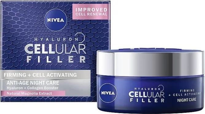 Nivea Cellular Filler + Firming Стягащ нощен крем за лице 50 мл