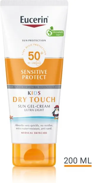 Eucerin Sensitive Protect Слънцезащитен гел-крем за деца SPF50+ 200 мл