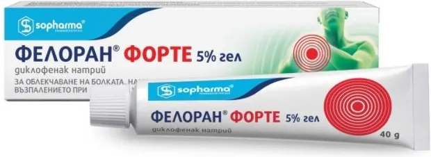 Фелоран Форте 5% Гел за болки и възпаления в сухожилията 40 гр Sopharma