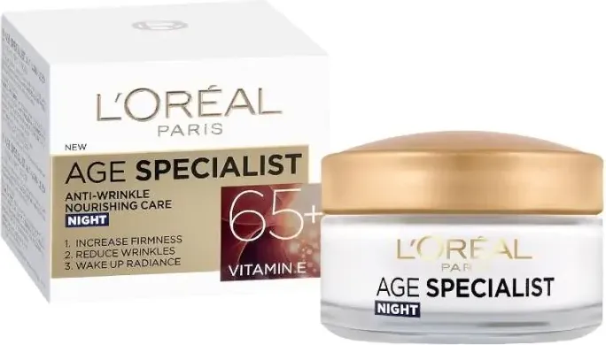 L’Oreal Age Specialist 65+ Подхранващ нощен крем за лице против бръчки 50 мл