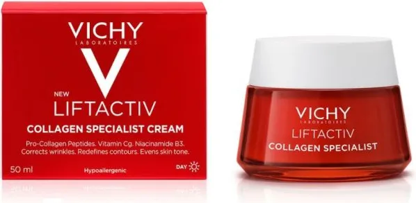 Vichy Liftactiv Collagen Specialist Дневен крем за лице против бръчки за всеки тип кожа 50 мл