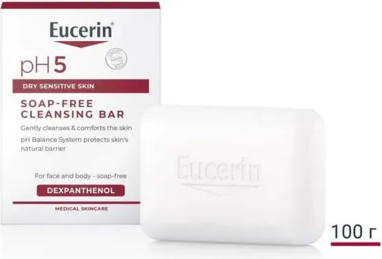 Eucerin pH5 Нежен дерматологичен сапун за лице и тяло 100 г