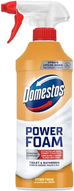 Domestos Power Foam Citrus Fresh Почистваща пяна 435 мл