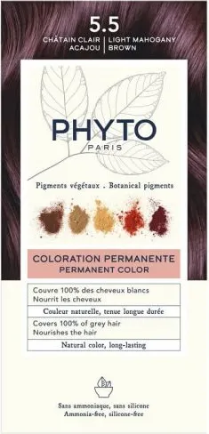 Phyto Phytocolor Безамонячна боя за коса 5.5 Светло Махаганово Кестеняв