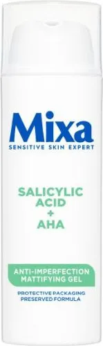 Mixa Salicylic Acid + AHA Anti-Imperfection Mattifying Gel Флуид за лице против несъвършенства 50 мл